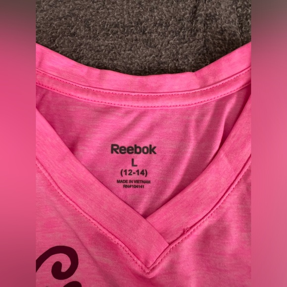Reebok Pink Girls T-shirt L 12-14 - Picture 3 of 4